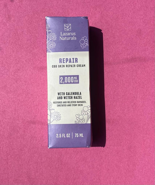 Crema CBD Reparación de Piel Lazarus Natural 2,000mg
