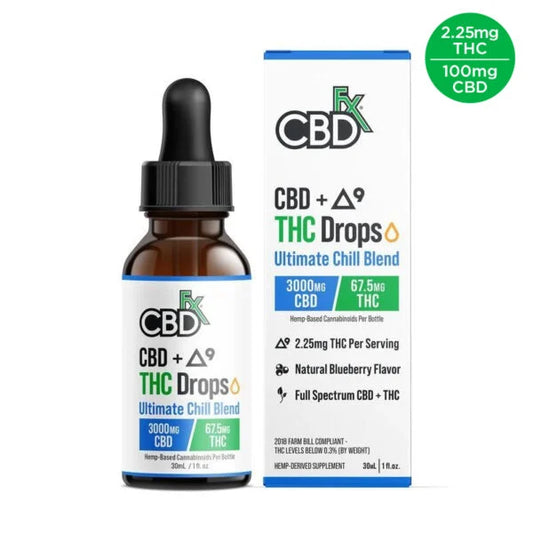 Aceite CBD Delta 9 THC Ultimate Chill CBDfx 1500-3000mg