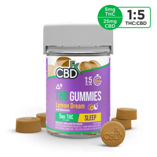Gomitas CBD Delta 9 THC 1:5 Lemon Dream CBDfx 600 - 1200 mg