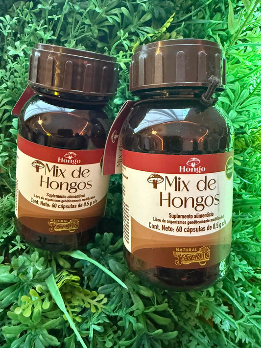 Capsulas Mix de hongos Natural Yazmin 500mg