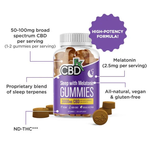 Gomitas Sleep CBD Melatonina CBDfx 1500-3000mg