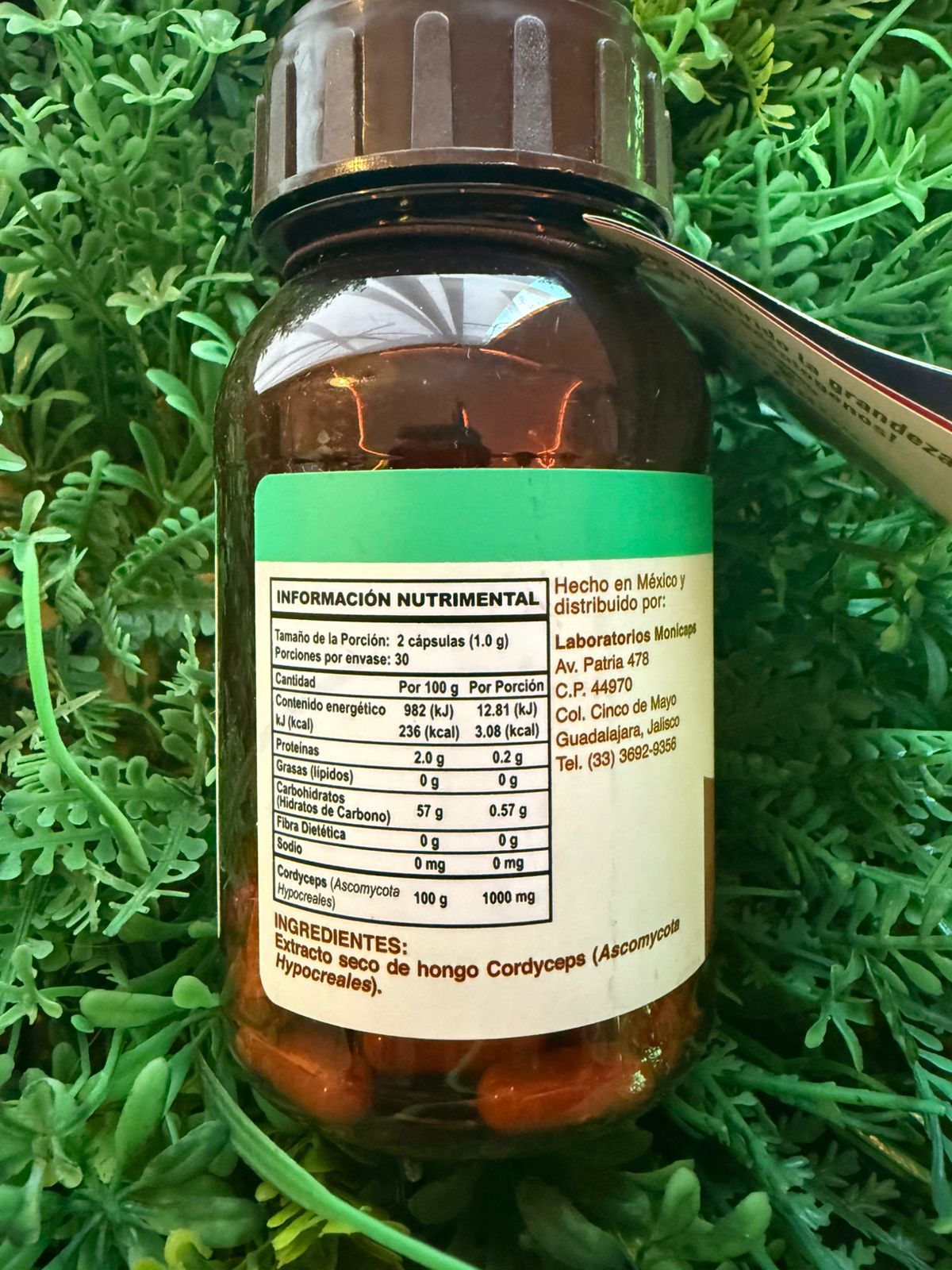 Capsulas Cordyceps Natural Yazmin 500mg