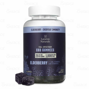 Gomitas CBD Elderberry Vitamina C y D Sistema Inunologico Lazarus Naturals 250-1000mg